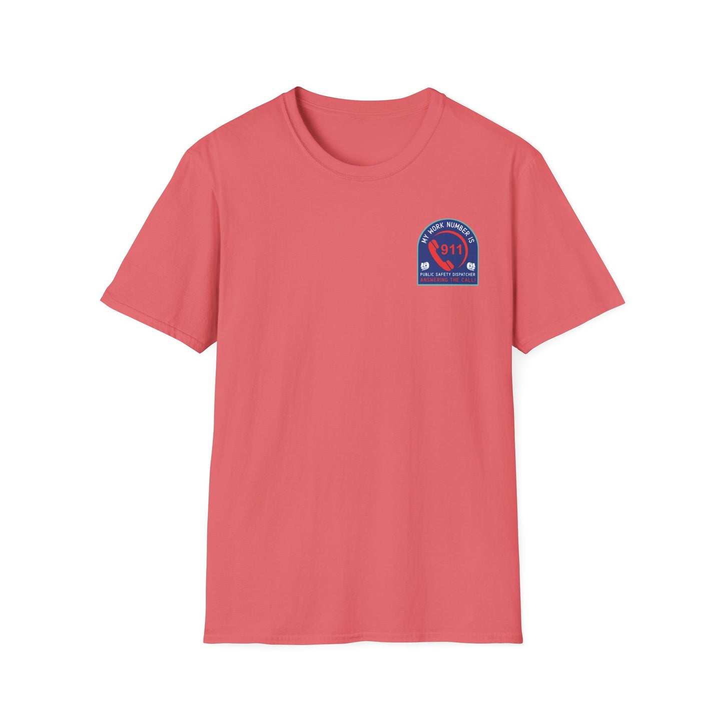 My Work Number is 911 (Pocket) Unisex Softstyle T-Shirt