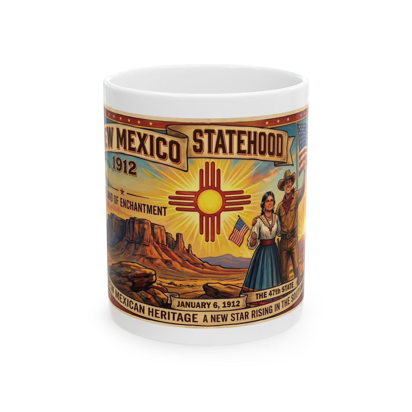 New Mexico Statehood Ceramic Mug (11oz, 15oz)