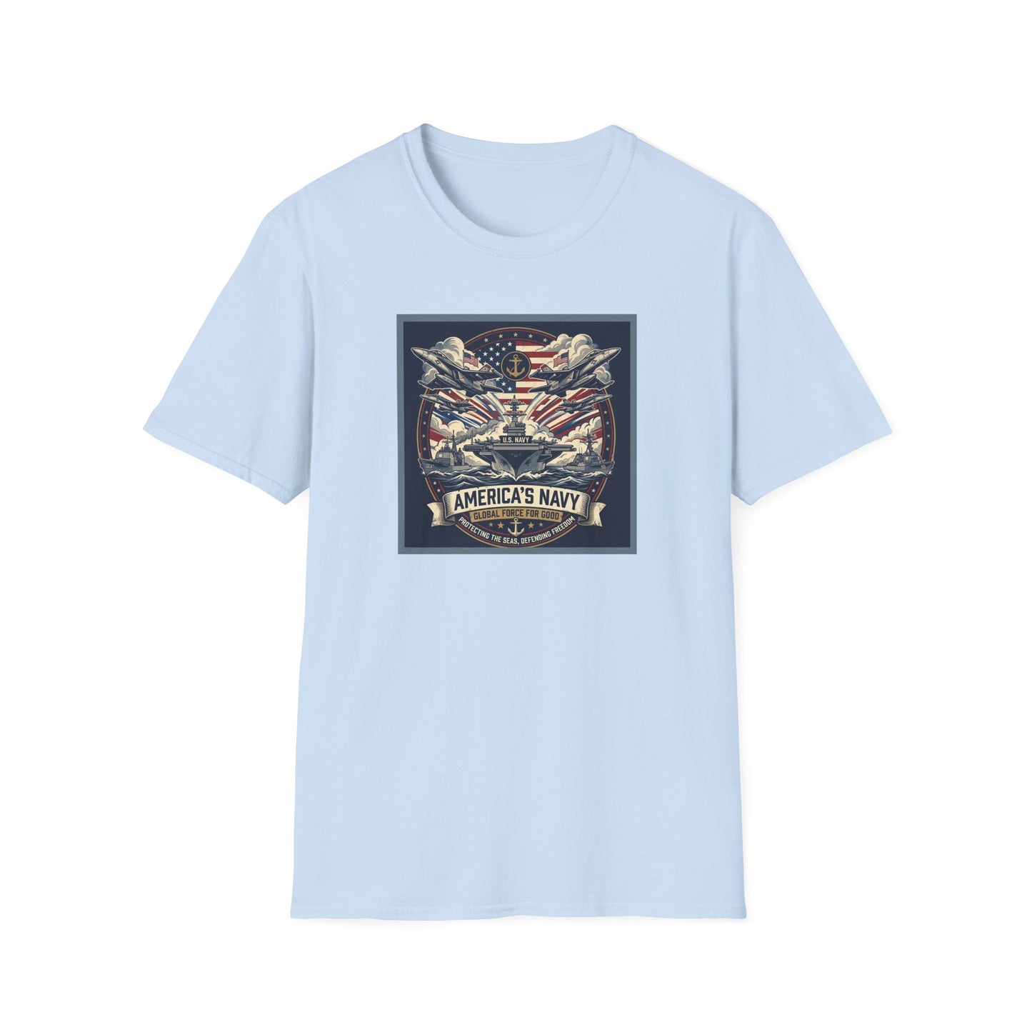 America's Navy Defending Freedom Unisex Softstyle T-Shirt