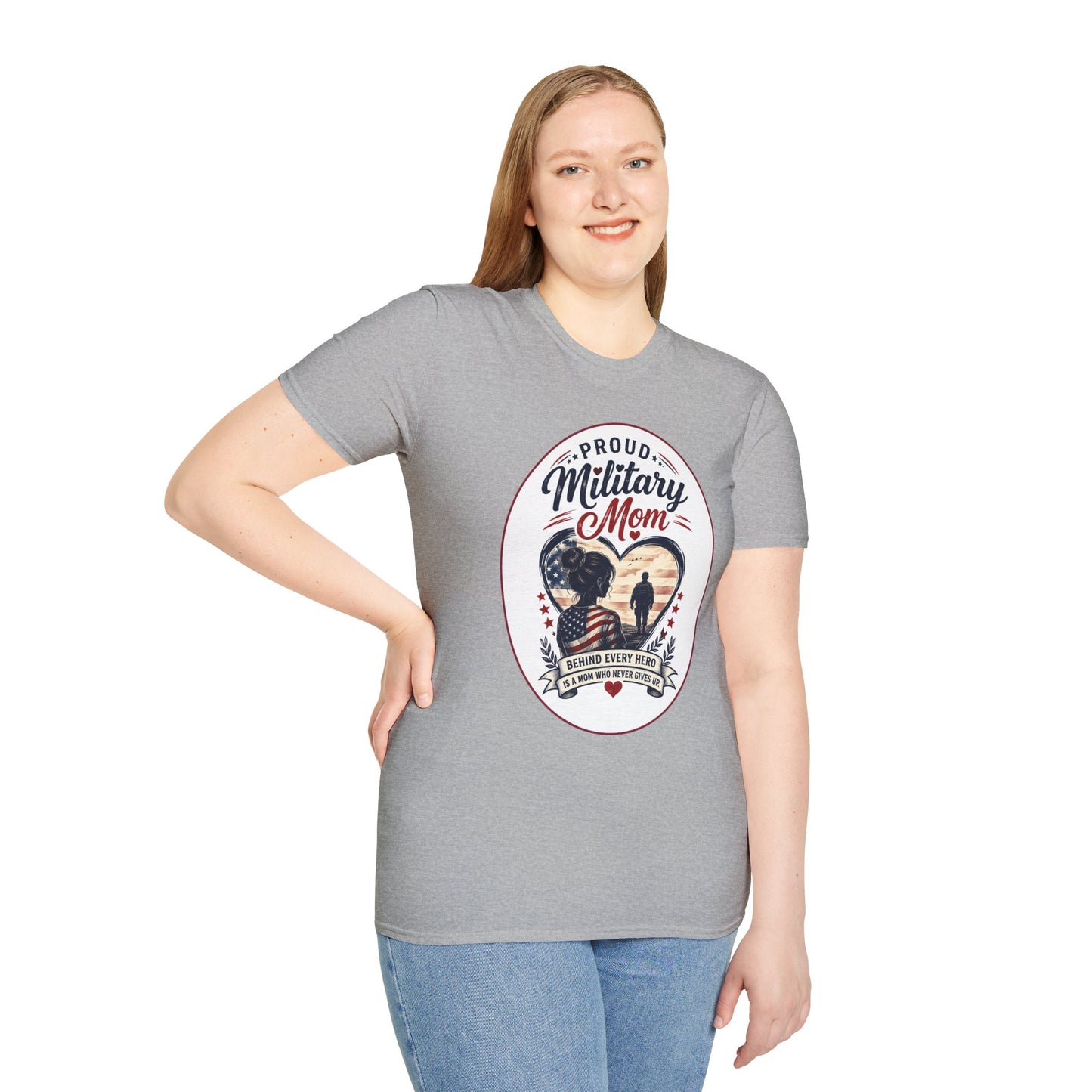 Proud Military Mom Unisex Softstyle T-Shirt
