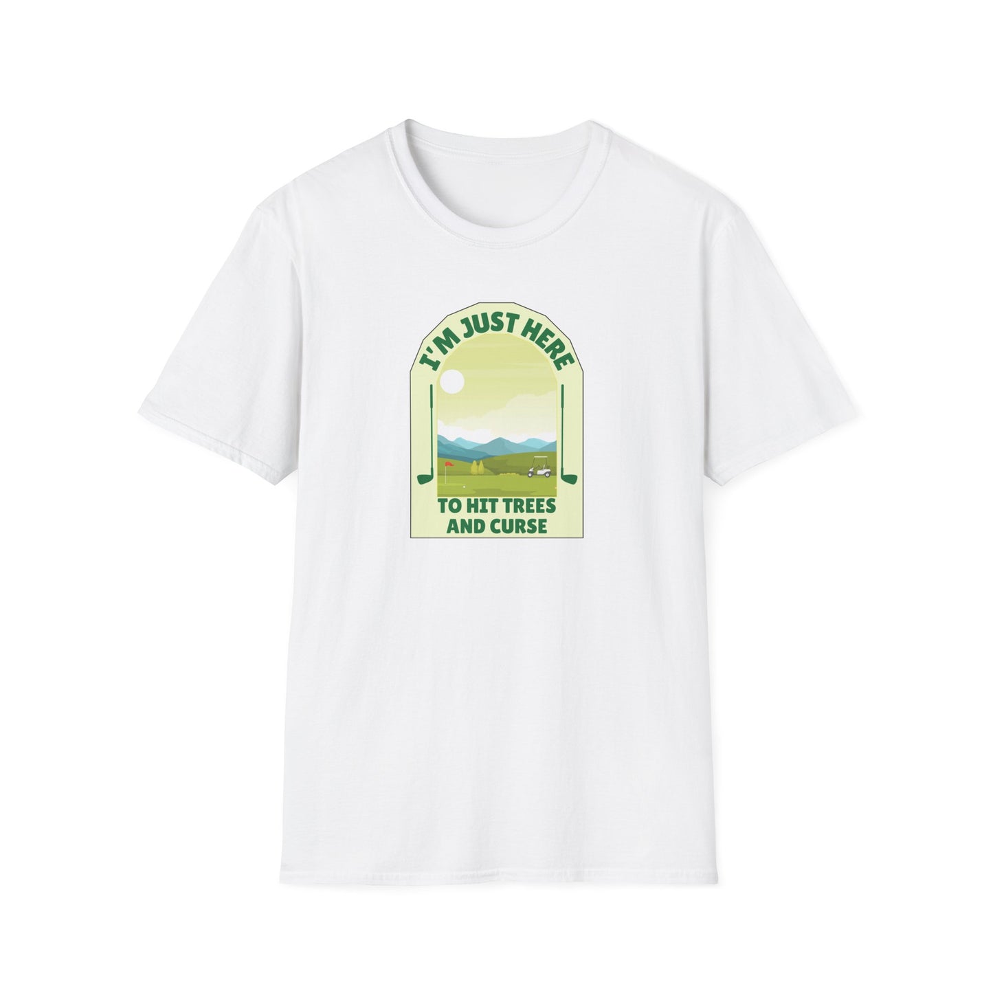 Golf: Hitting Trees & Cursing Unisex Softstyle T-Shirt