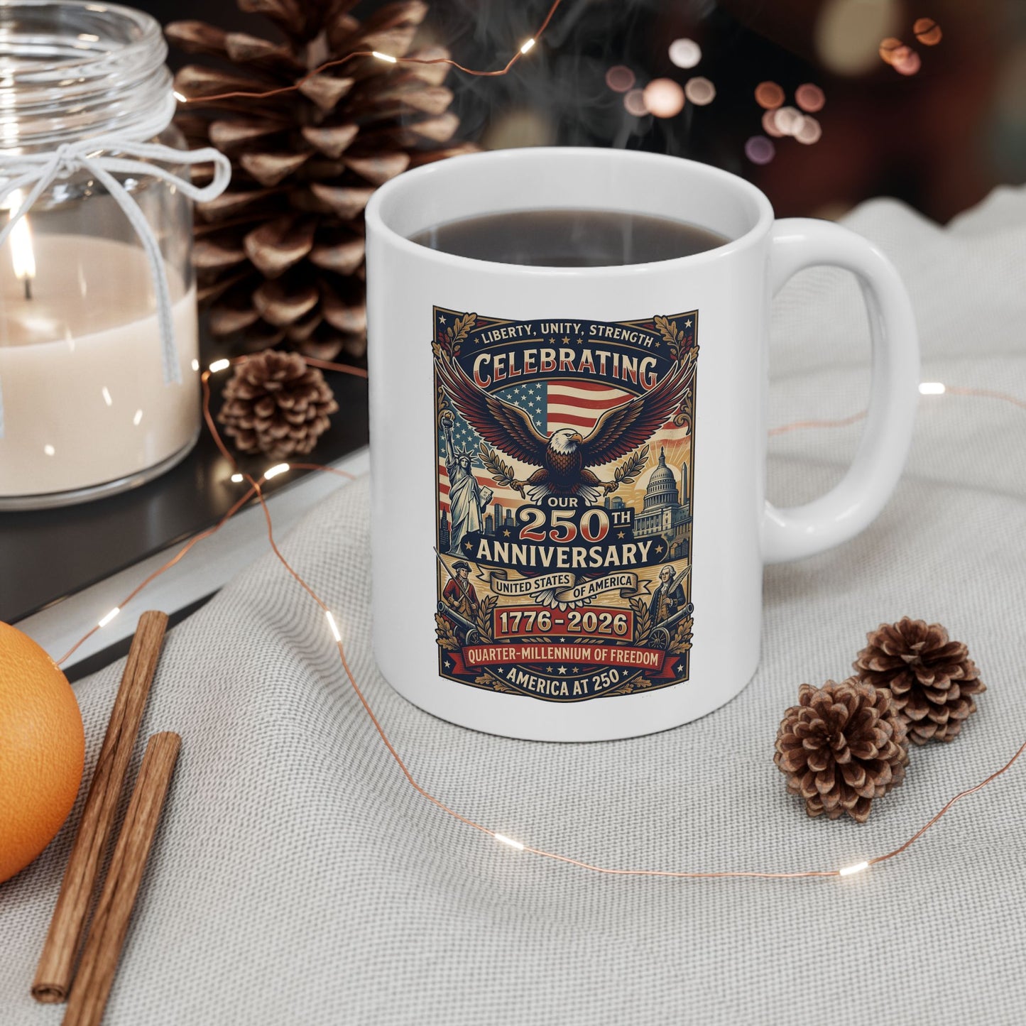 America 250: Patriots Ceramic Mug, (11oz, 15oz)