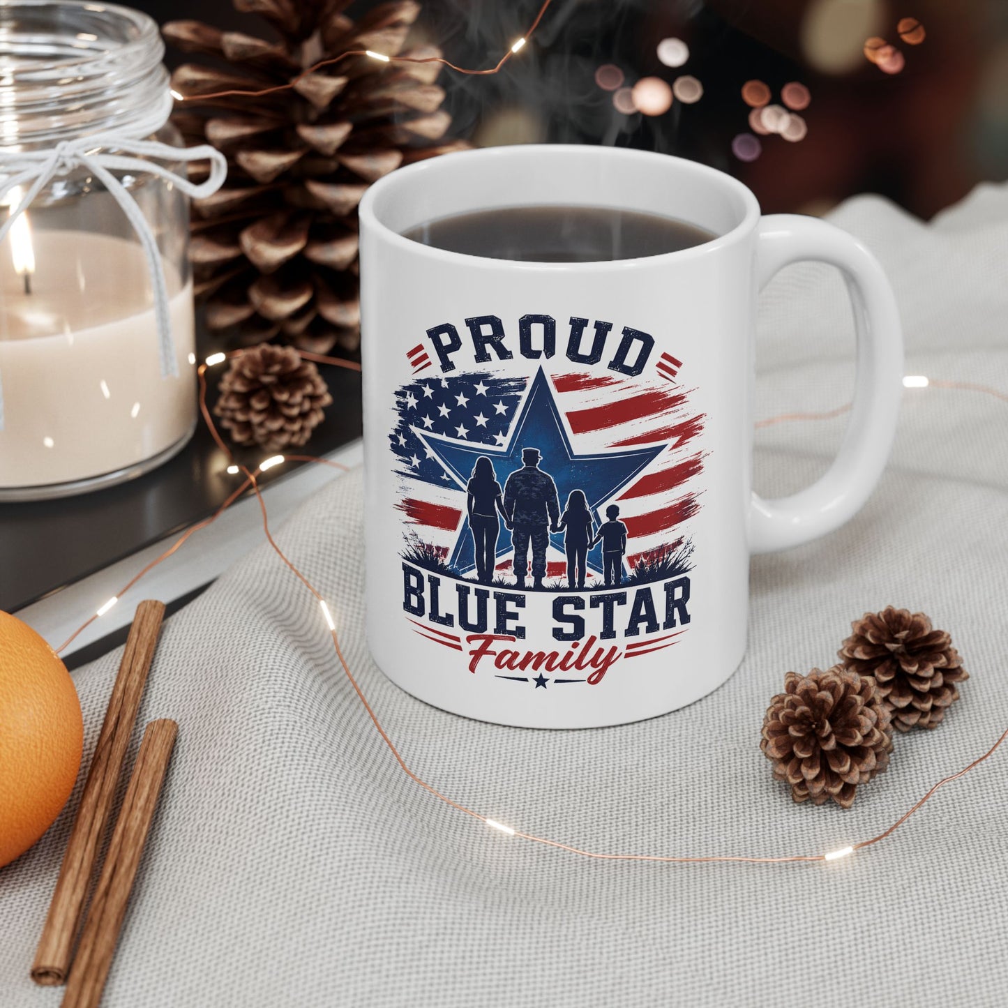 Blue Star Military Family Ceramic Mug (11oz, 15oz)