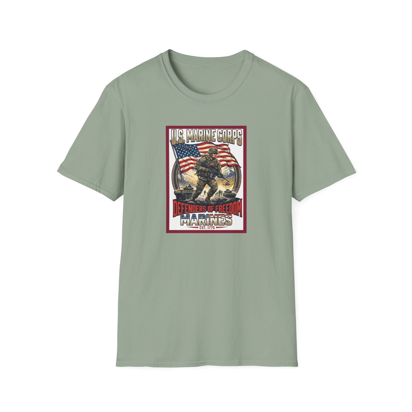 U.S. Marine Corps Defenders of Freedom Unisex Softstyle T-Shirt