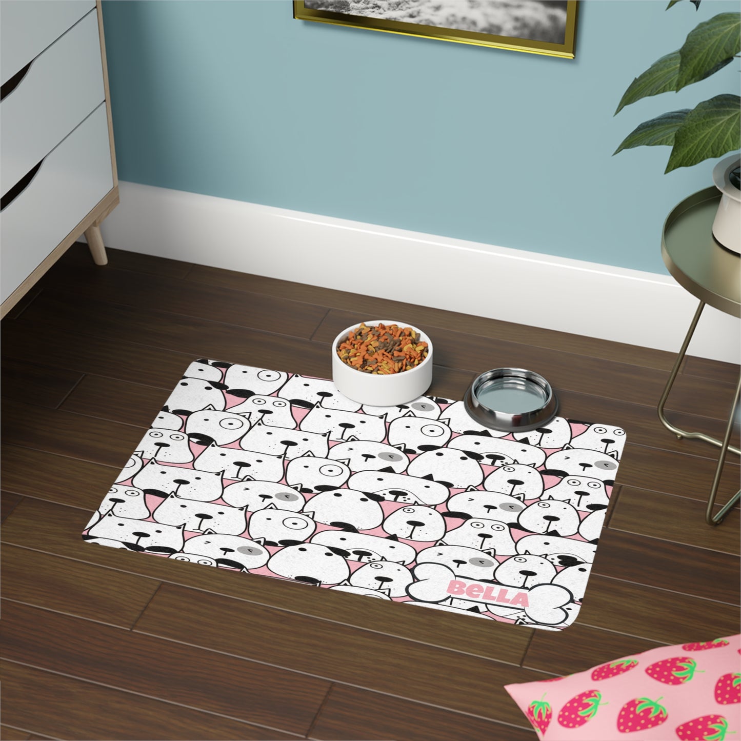 Good Doggy Pink Pet Food Mat (12x18)