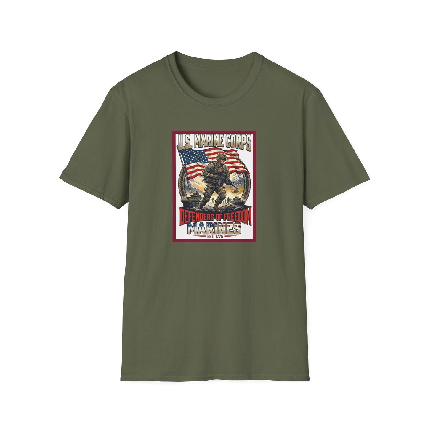 U.S. Marine Corps Defenders of Freedom Unisex Softstyle T-Shirt
