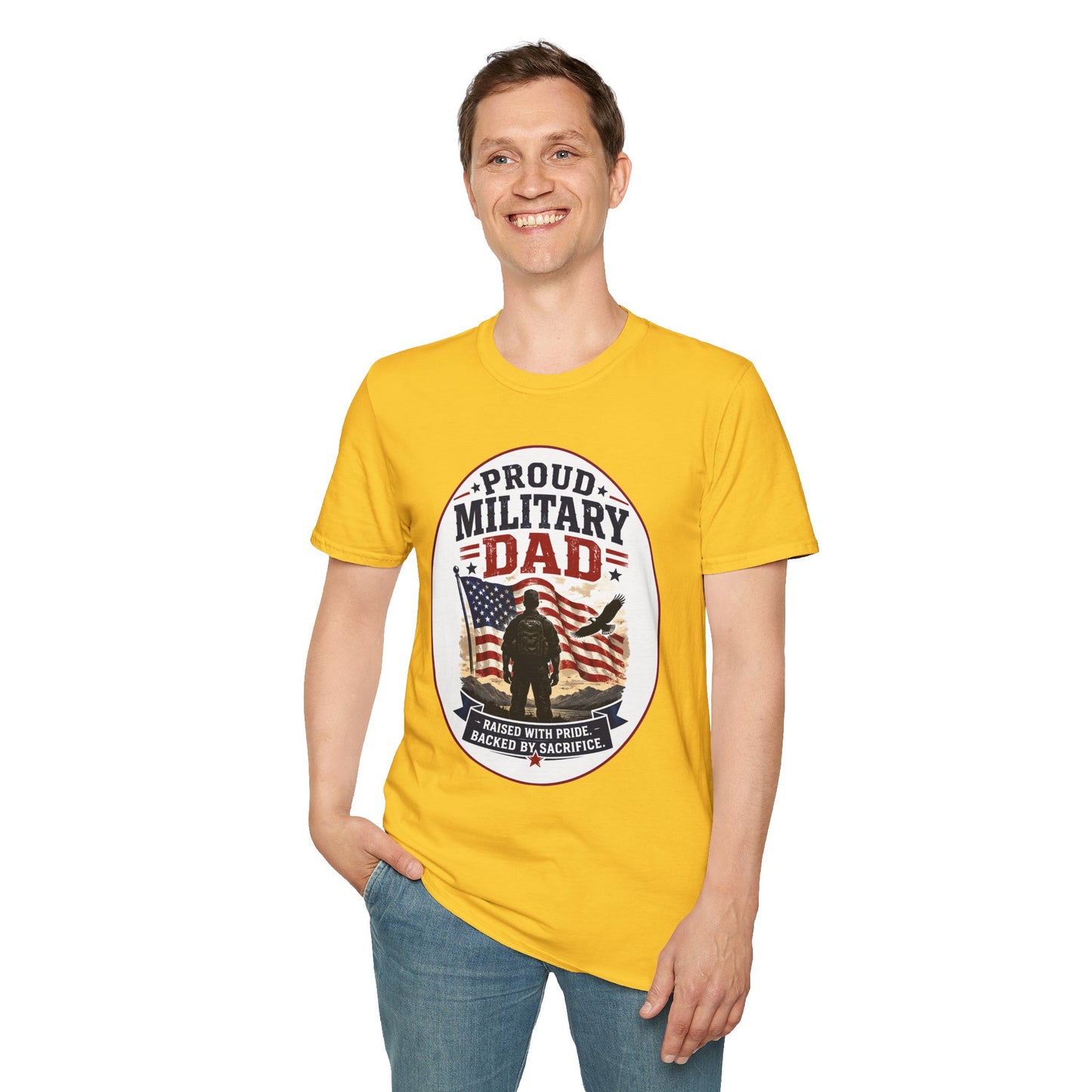 Proud Military Dad Unisex Softstyle T-Shirt