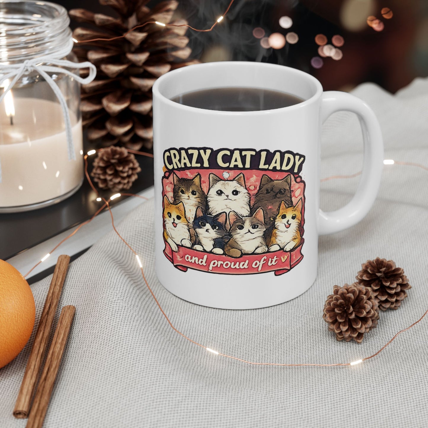 Crazy Cat Lady Ceramic Mug, (11oz, 15oz)