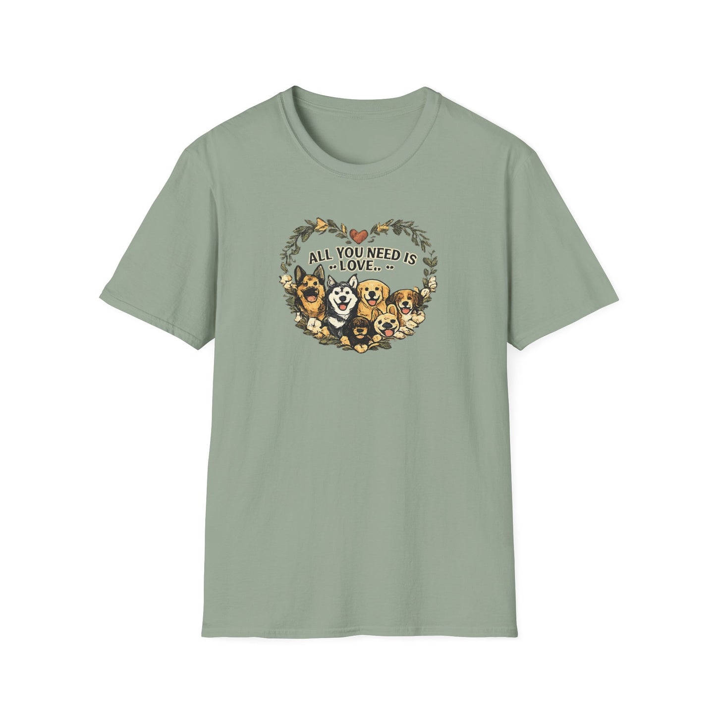 Dogs: All You Need Is Love Unisex Softstyle T-Shirt