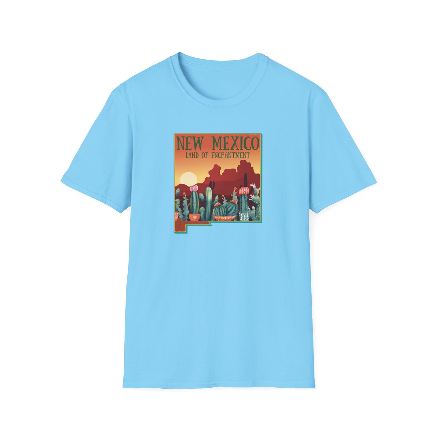 New Mexico: Land of Enchantment - Cacti Unisex Softstyle T-Shirt