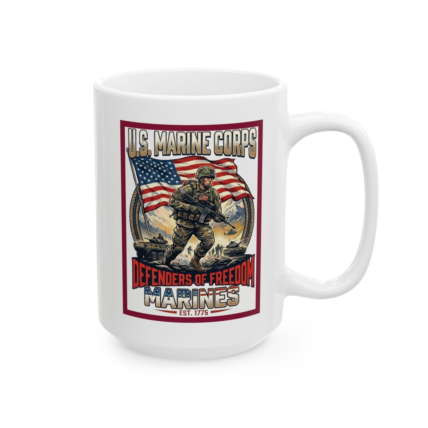 U.S. Marine Corps Defenders of Freedom Ceramic Mug (11oz, 15oz)
