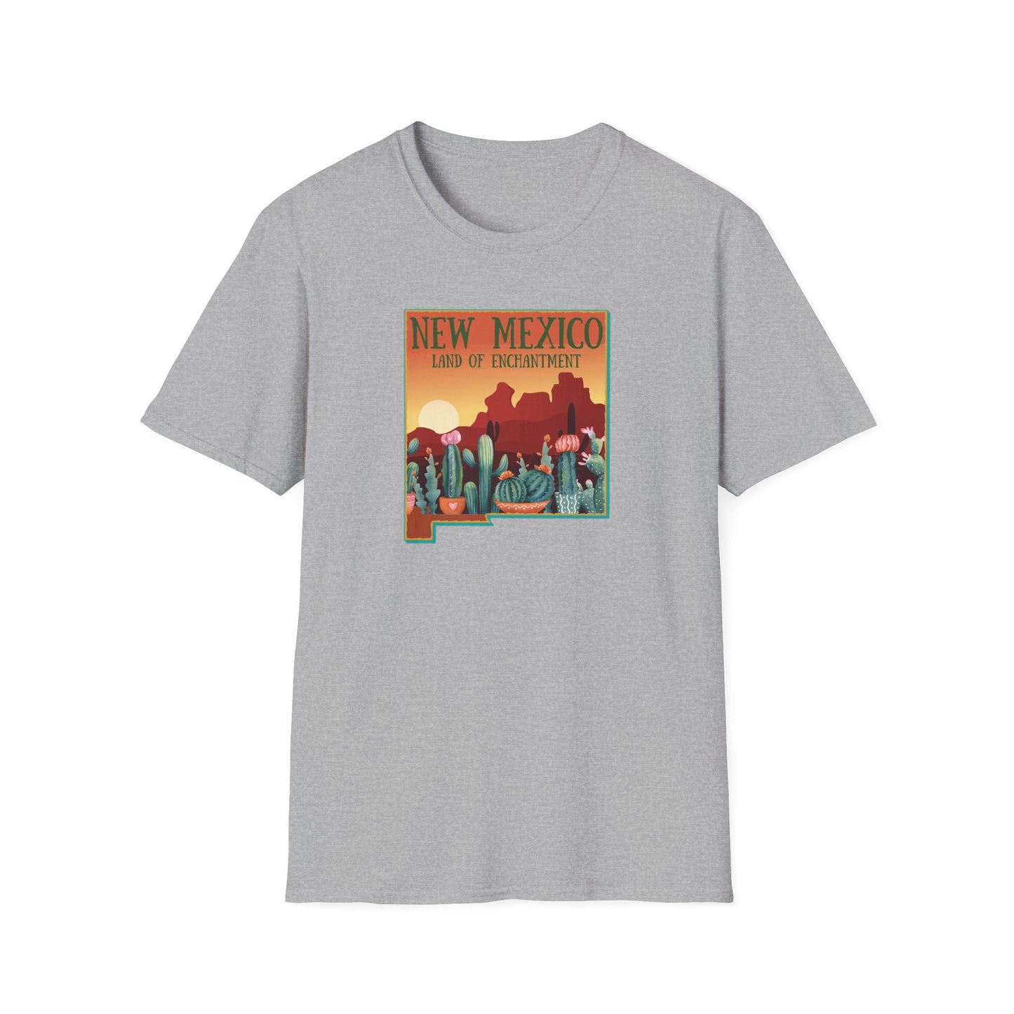 New Mexico: Land of Enchantment - Cacti Unisex Softstyle T-Shirt