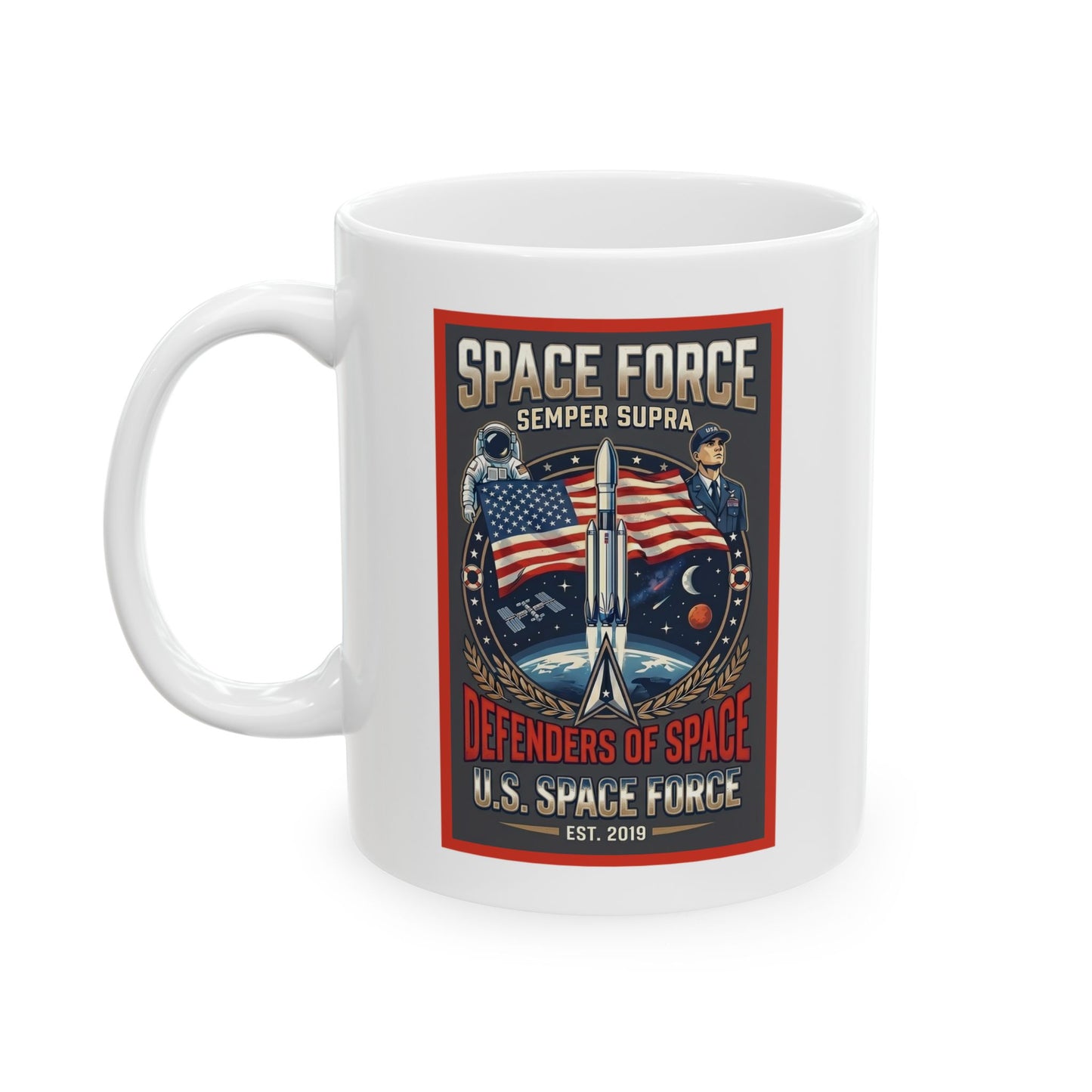 U.S. Space Force Semper Supra Ceramic Mug (11oz, 15oz)