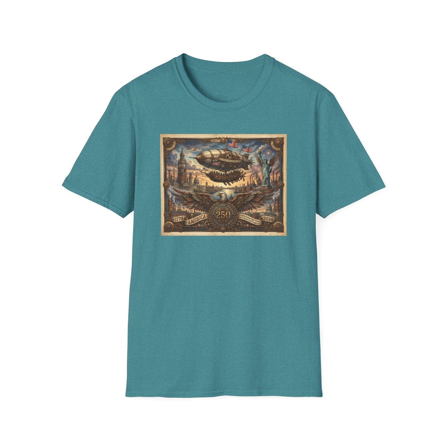 Copy of America 250: Steampunk Unisex Softstyle T-Shirt