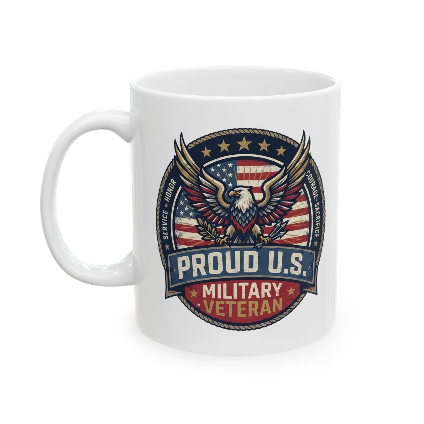 Patriotic U.S. Military Veteran Ceramic Mug (11oz, 15oz)