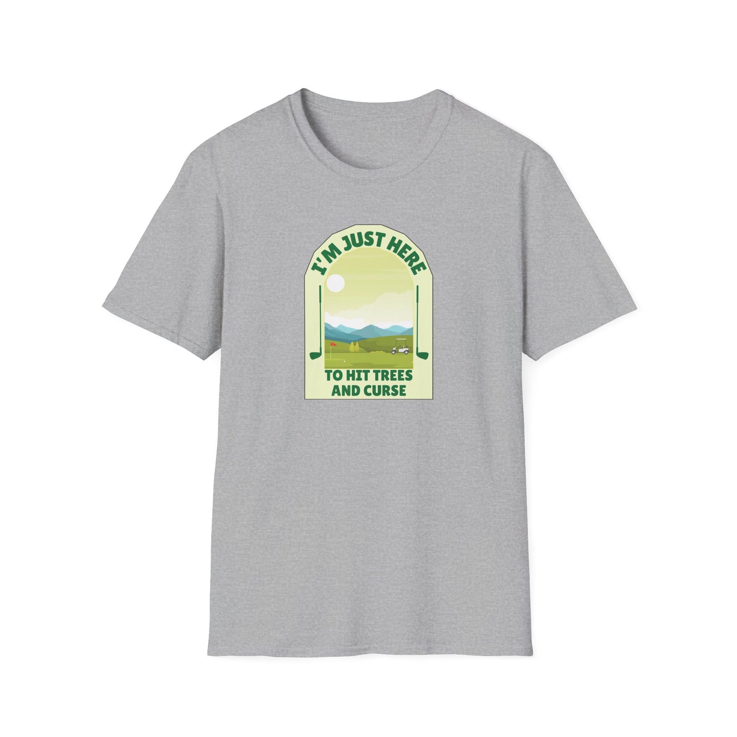Golf: Hitting Trees & Cursing Unisex Softstyle T-Shirt