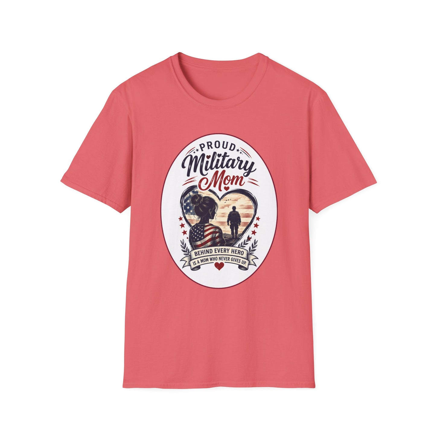 Proud Military Mom Unisex Softstyle T-Shirt