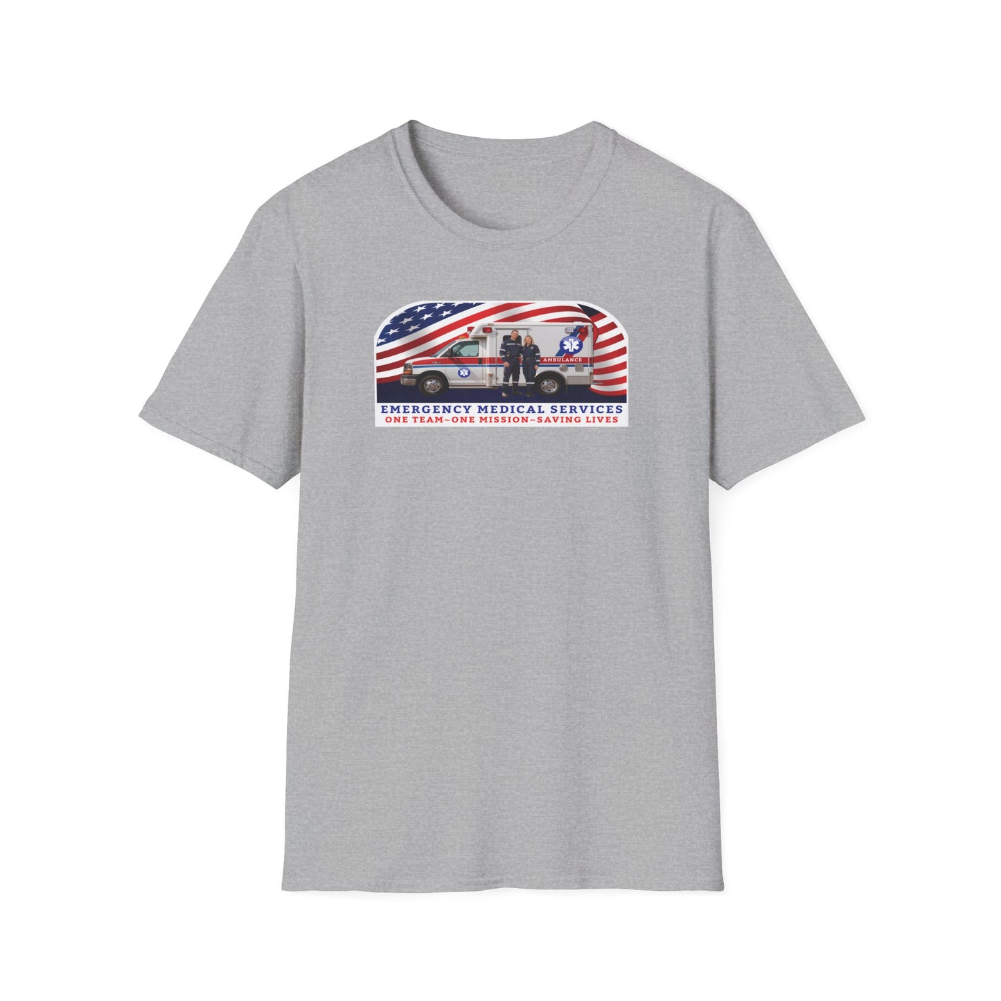 EMS: One Team One Mission Unisex Softstyle T-Shirt