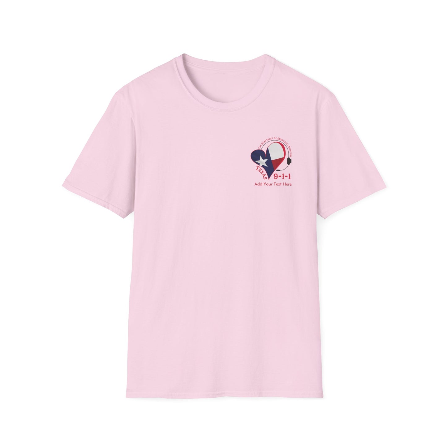 Texas 911 Heartbeat (Pocket) Unisex Softstyle T-Shirt