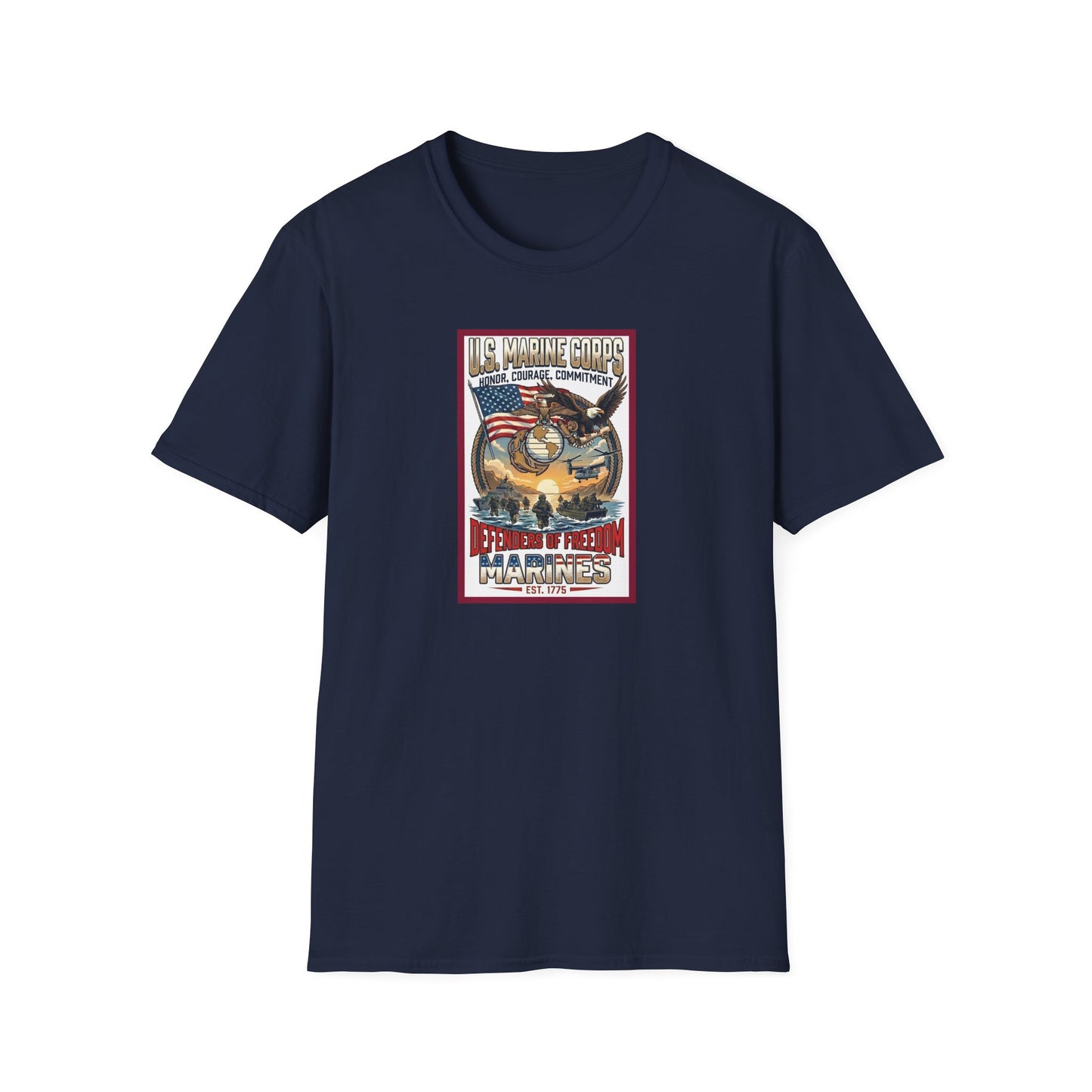 U.S. Marine Corps Honor, Courage, Commitment Unisex Softstyle T-Shirt