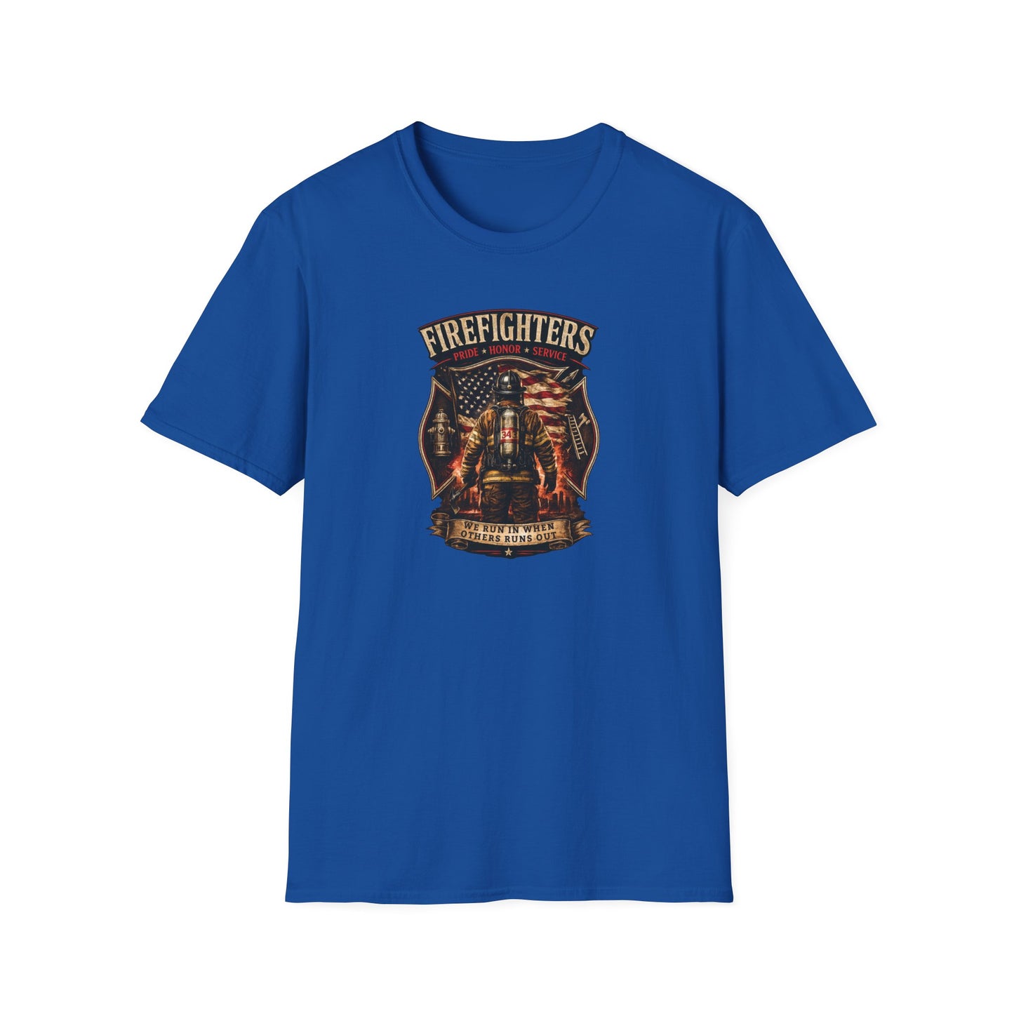 Firefighters: Pride, Honor, Service Unisex Softstyle T-Shirt
