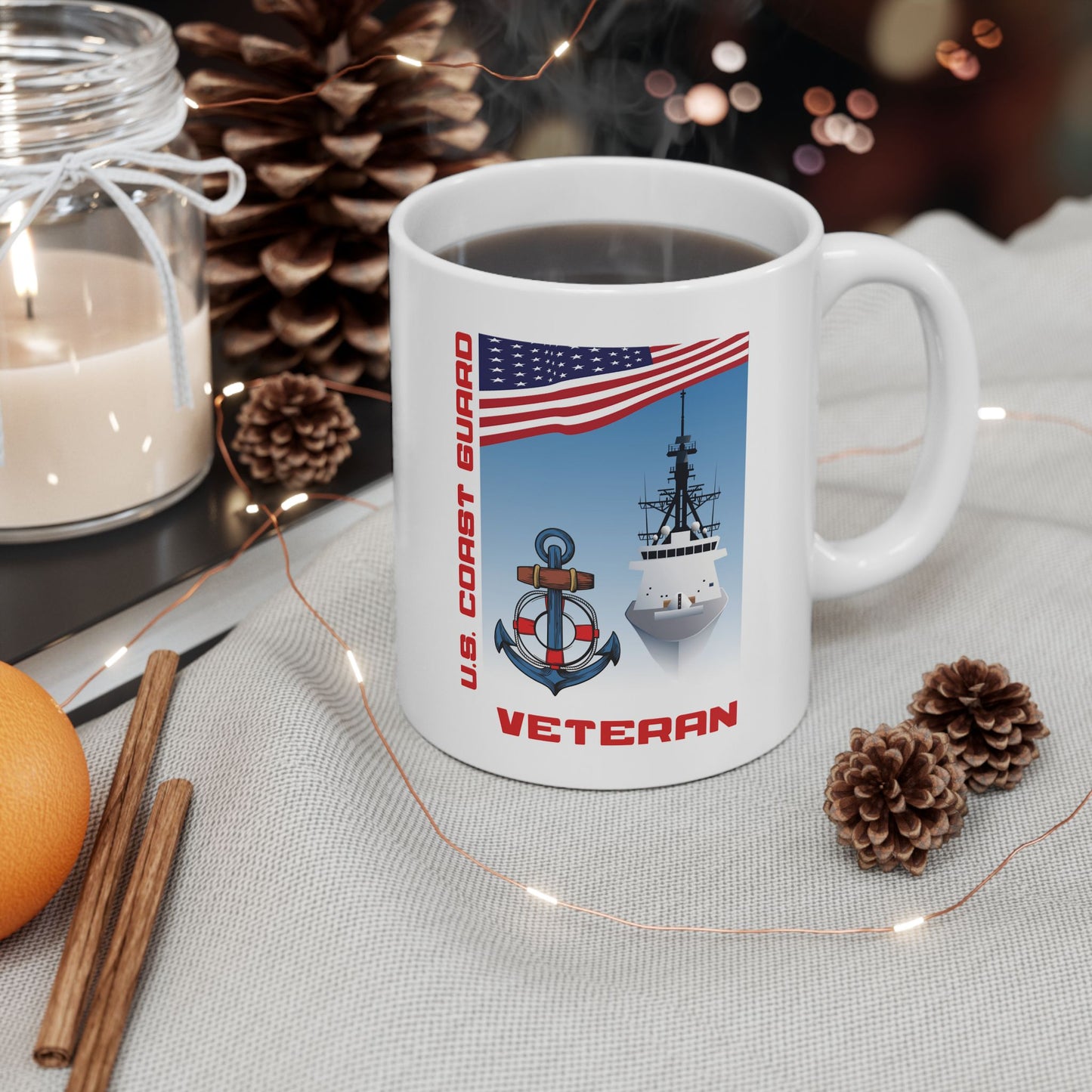 U.S. Coast Guard Veteran Ceramic Mug (11oz, 15oz)