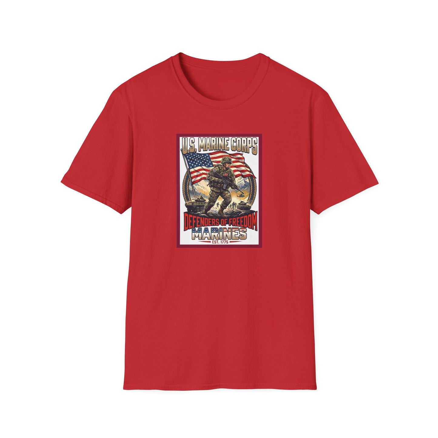 U.S. Marine Corps Defenders of Freedom Unisex Softstyle T-Shirt