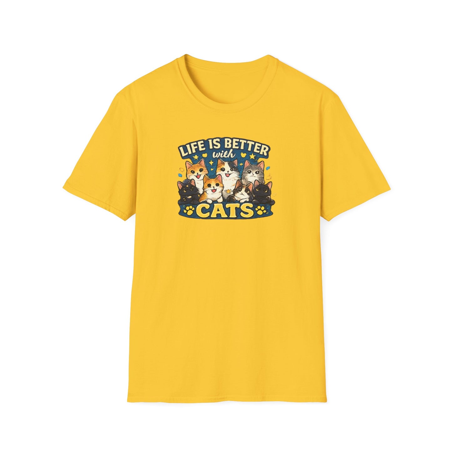Life is Better with Cats Unisex Softstyle T-Shirt