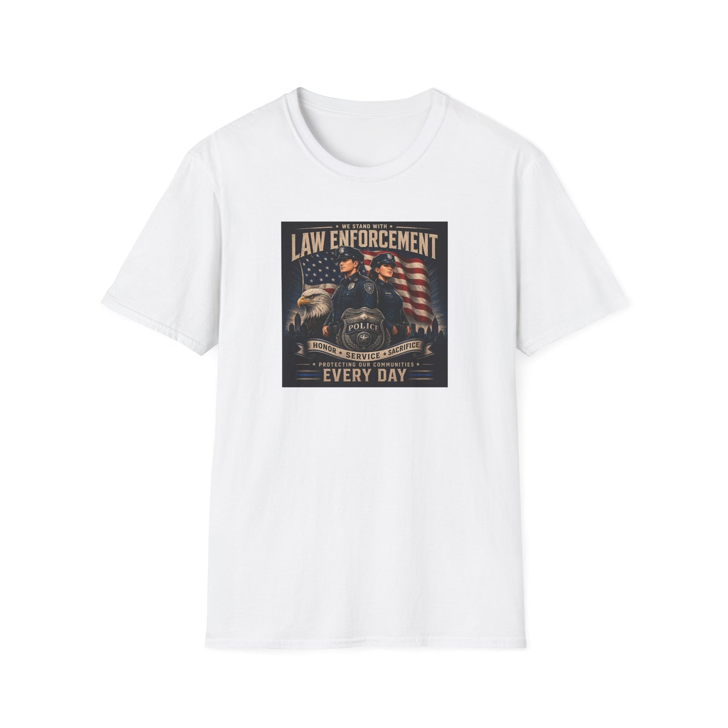Support Law Enforcement Unisex Softstyle T-Shirt