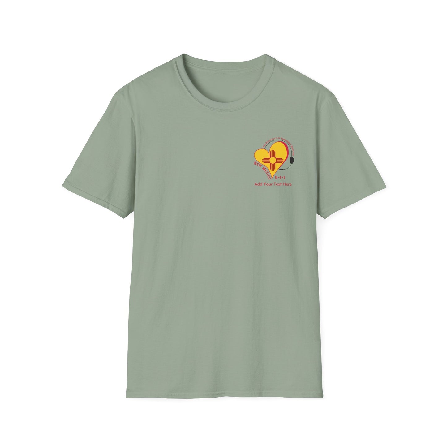 New Mexico 911 Heartbeat (Pocket) Unisex Softstyle T-Shirt