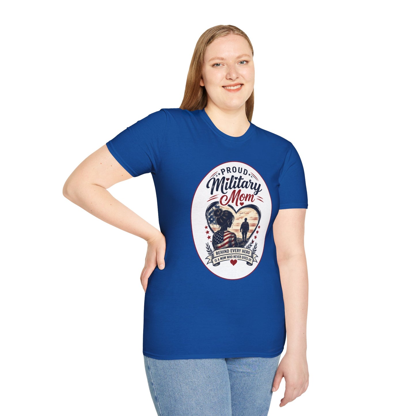 Proud Military Mom Unisex Softstyle T-Shirt