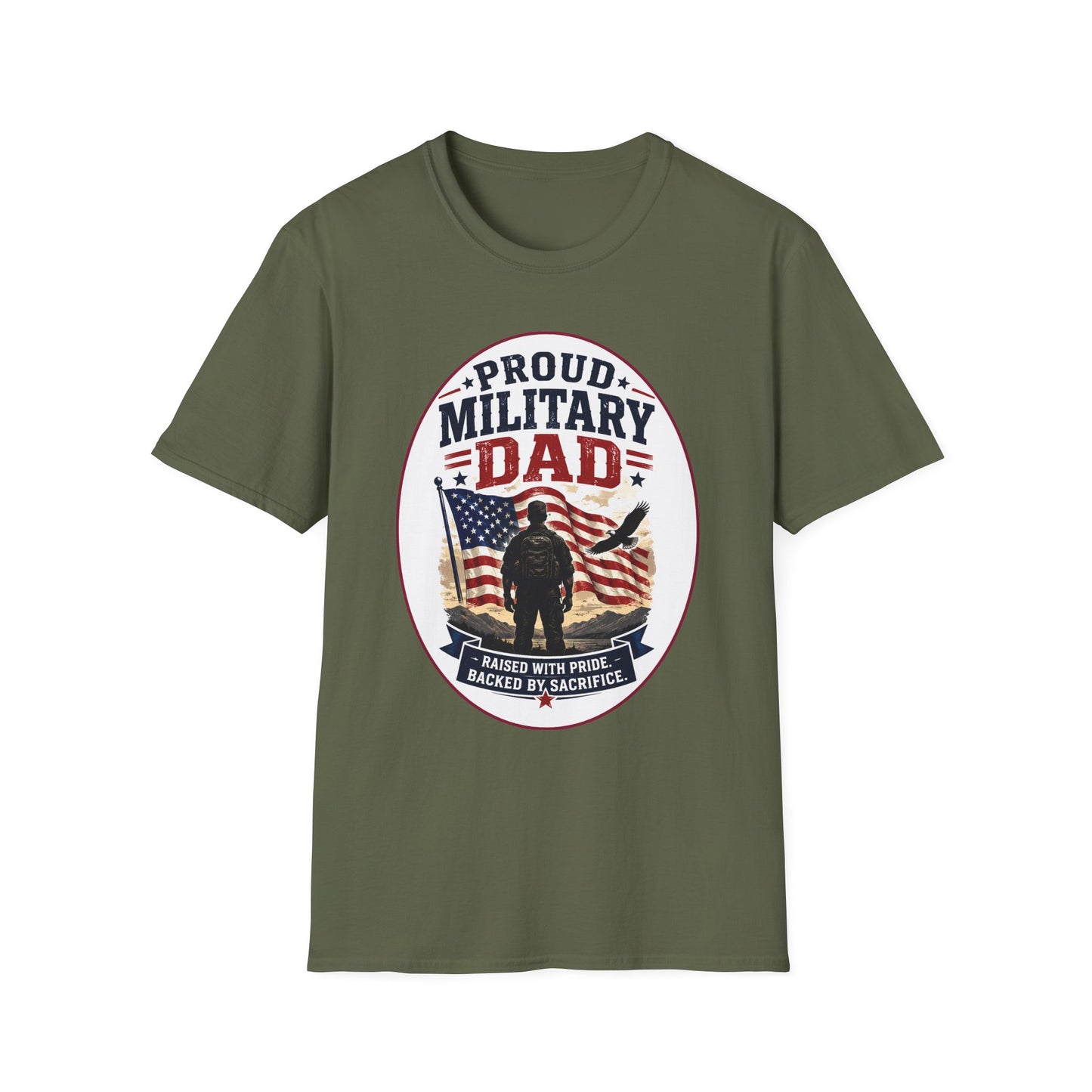 Proud Military Dad Unisex Softstyle T-Shirt