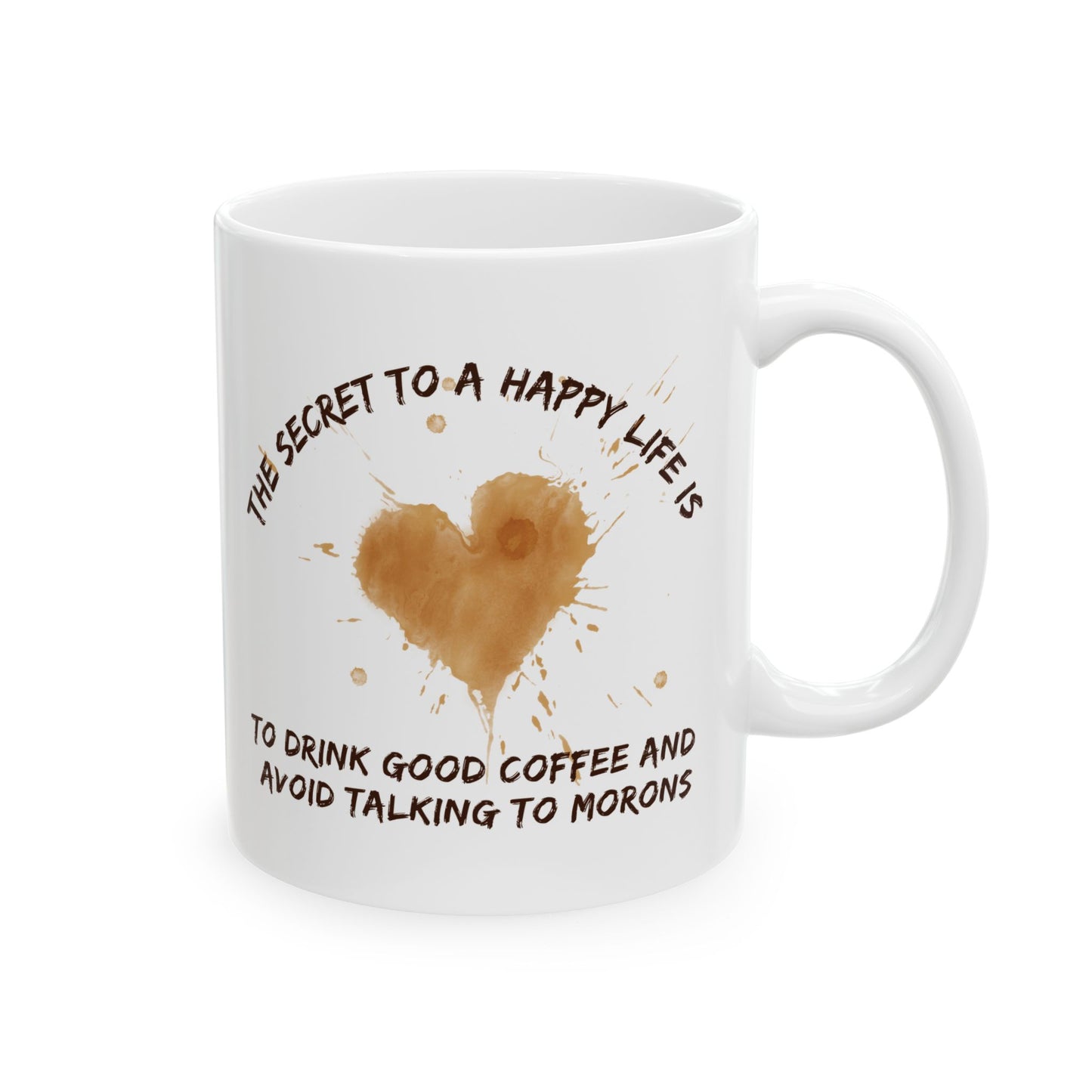 Secret to a Happy Life: Good Coffee Ceramic Mug