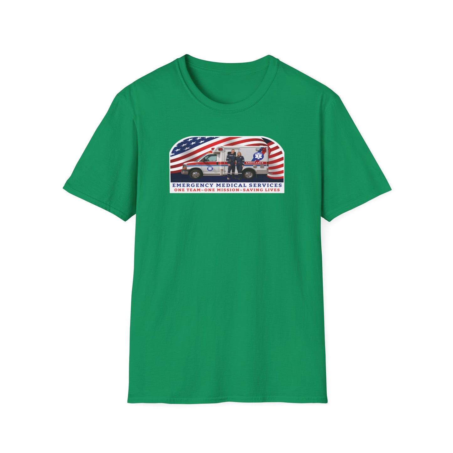 EMS: One Team One Mission Unisex Softstyle T-Shirt