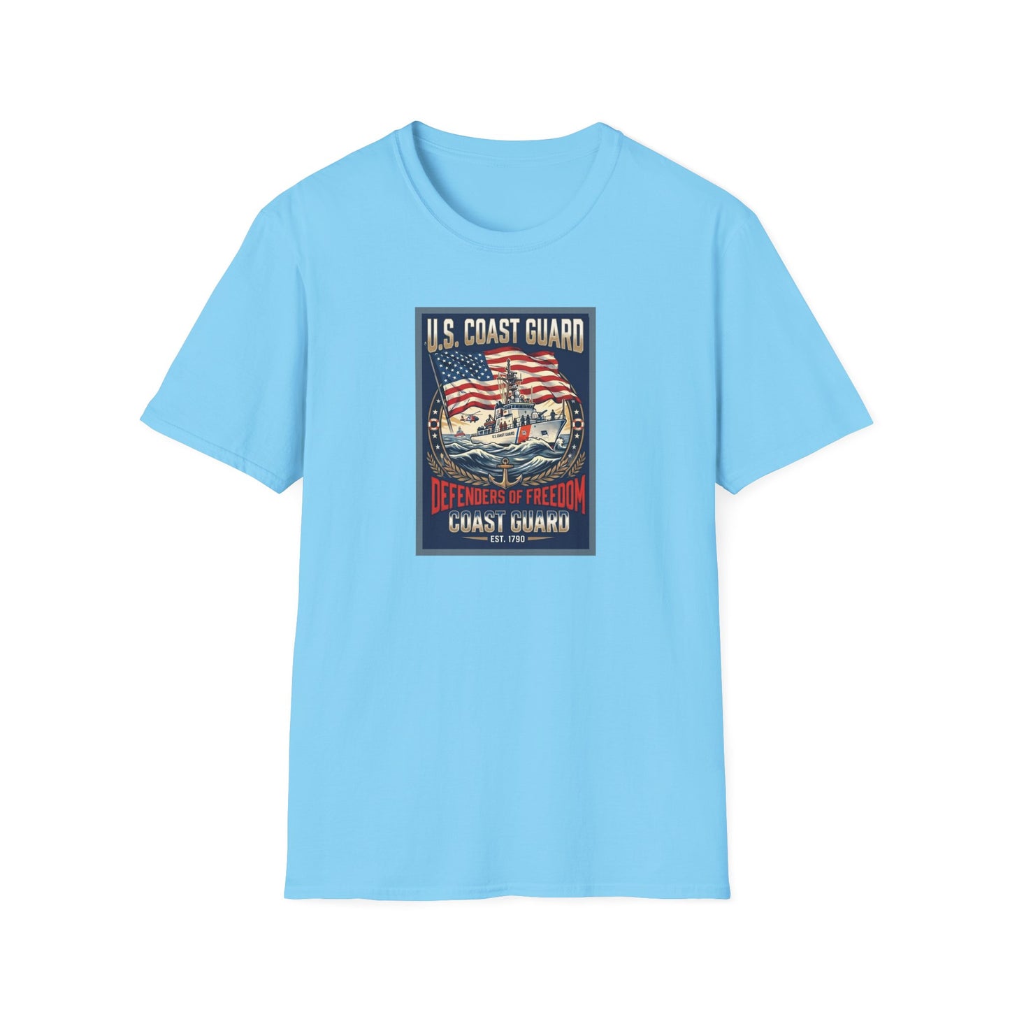 U.S. Coast Guard Defenders of Freedom Unisex Softstyle T-Shirt