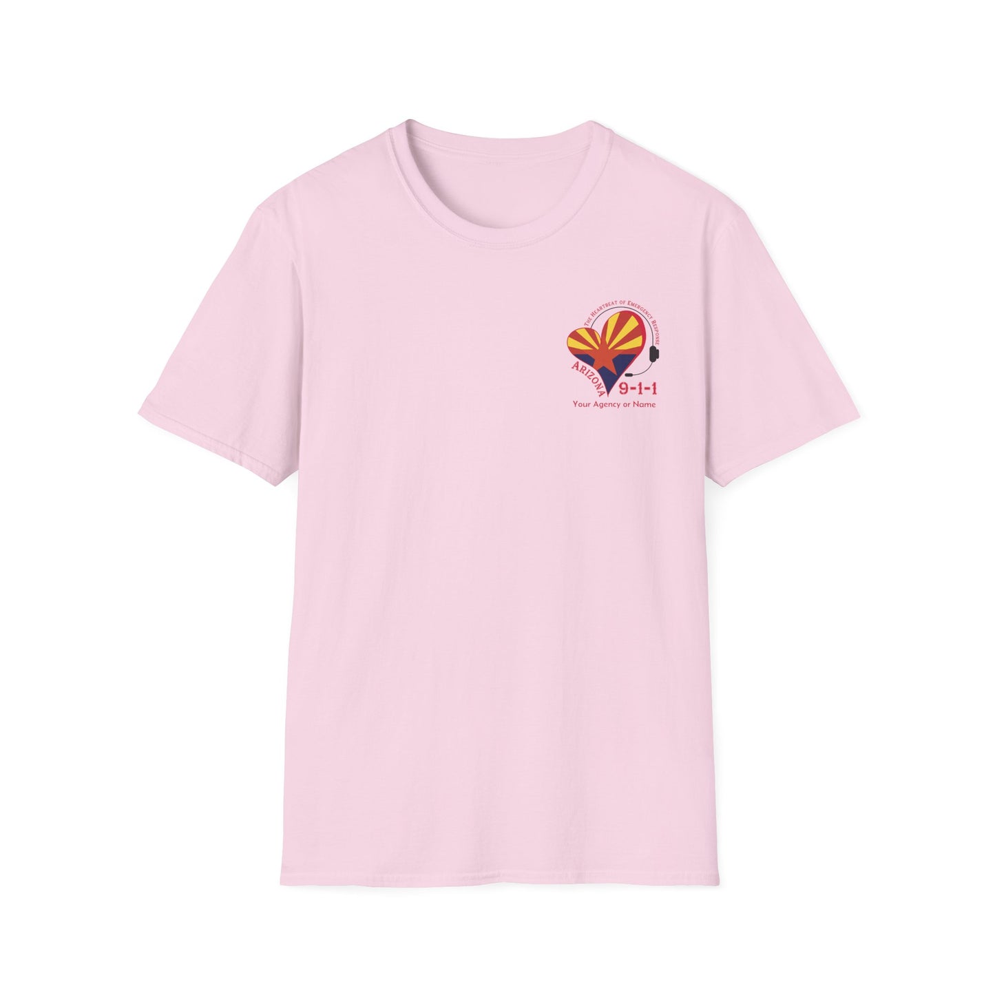Arizona 911 Heartbeat (Pocket Personalized) Unisex Softstyle T-Shirt