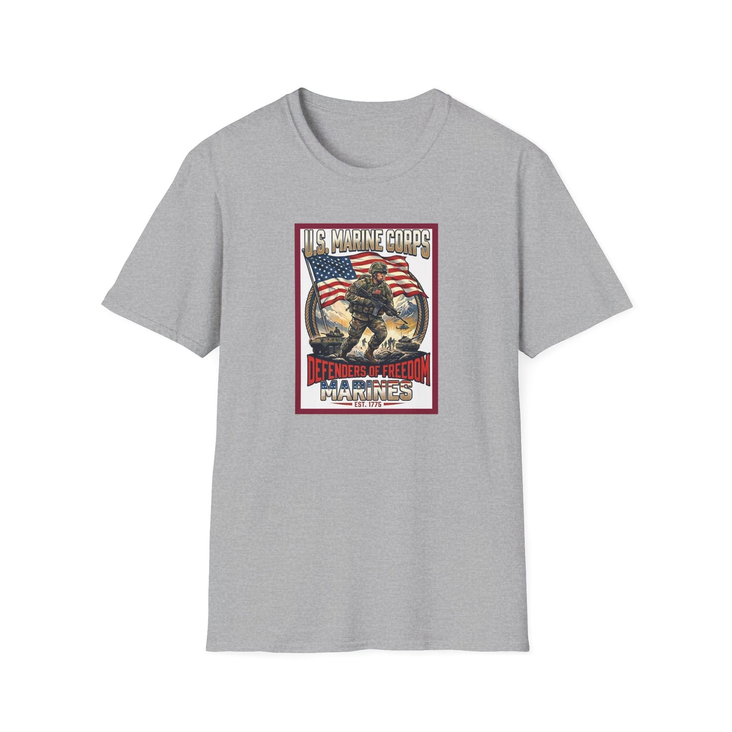 U.S. Marine Corps Defenders of Freedom Unisex Softstyle T-Shirt