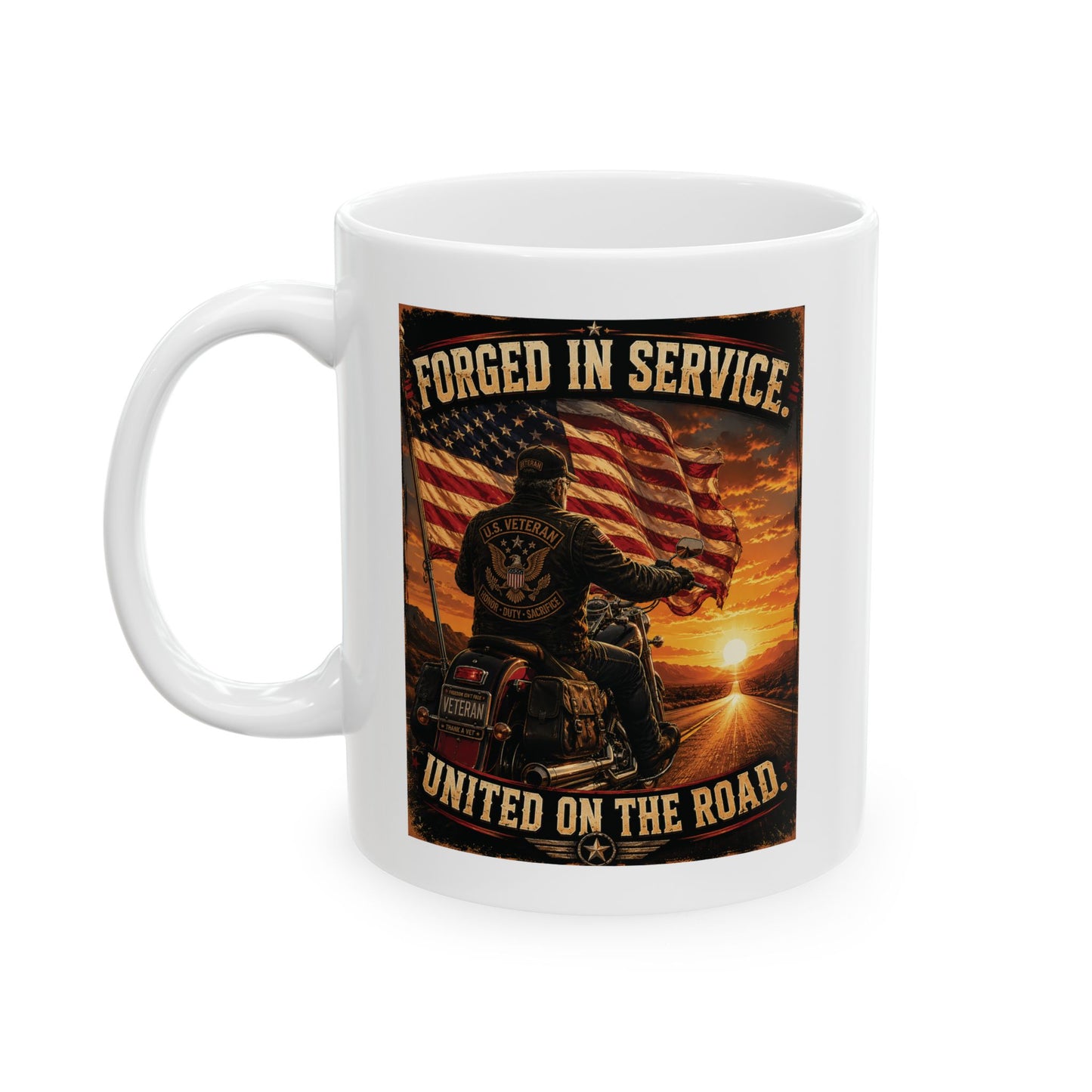 United on the Road Veteran Riders Ceramic Mug (11oz, 15oz)