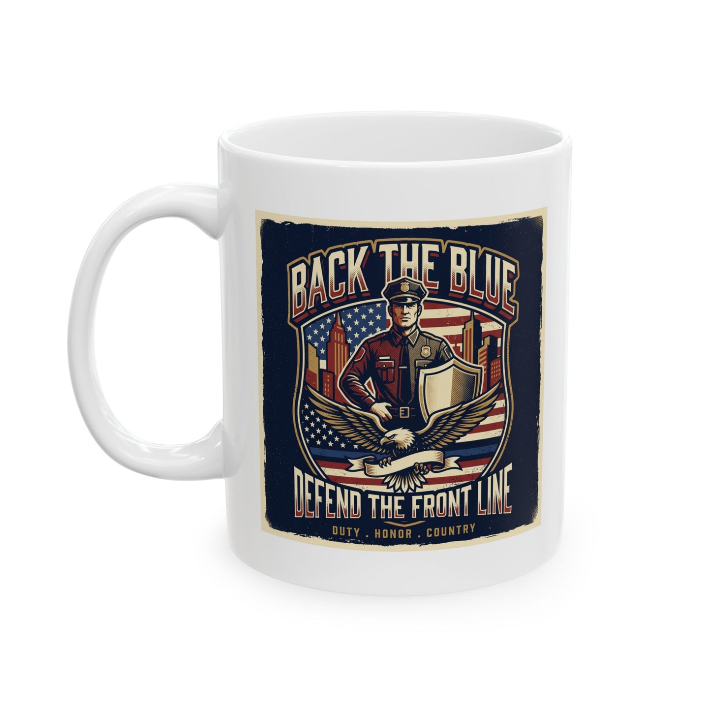 Back the Blue Ceramic Mug (11oz, 15oz)