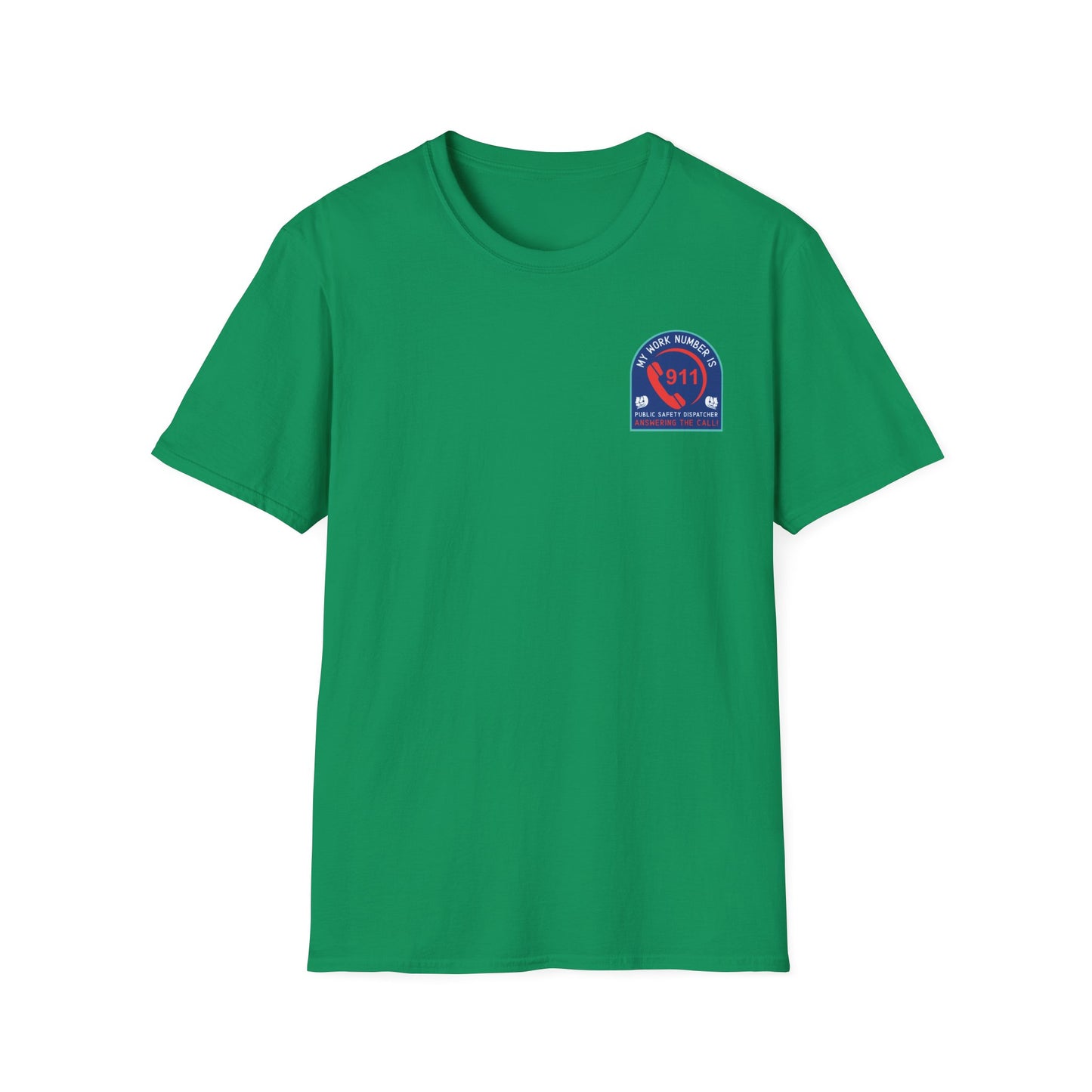 My Work Number is 911 (Pocket) Unisex Softstyle T-Shirt