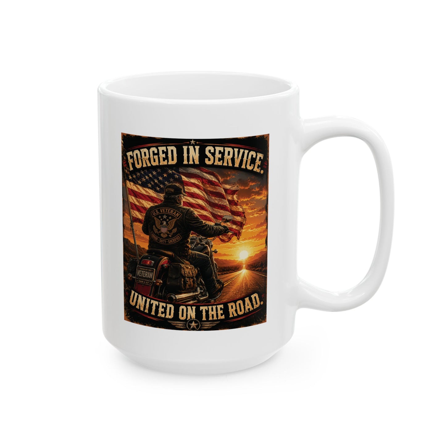 United on the Road Veteran Riders Ceramic Mug (11oz, 15oz)