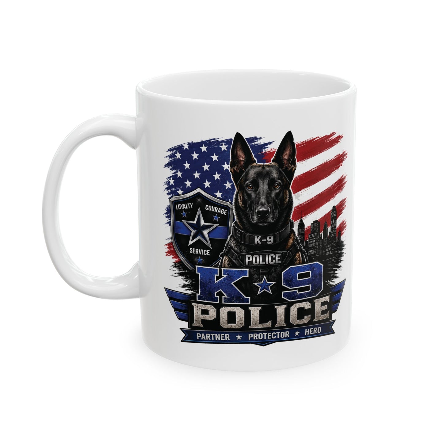 K-9 Belgian Malinois Ceramic Mug (11oz, 15oz)