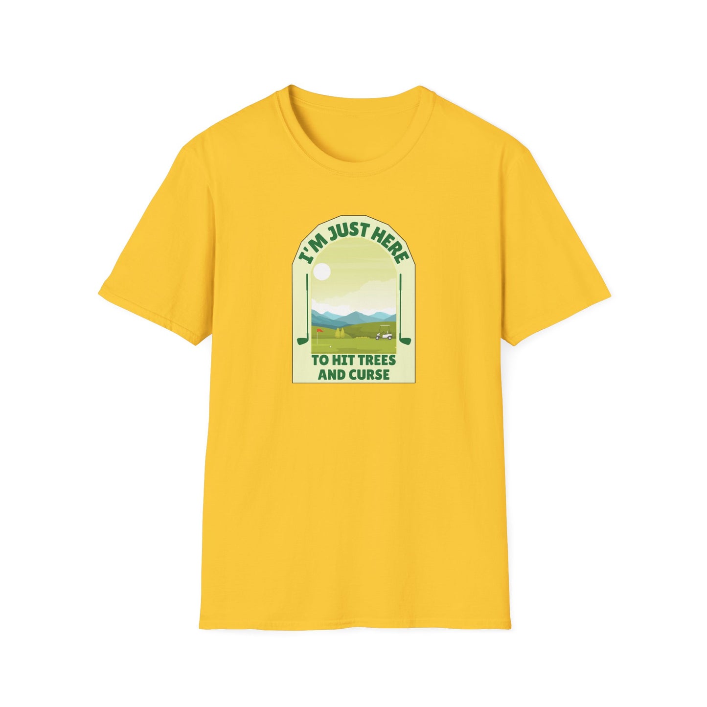 Golf: Hitting Trees & Cursing Unisex Softstyle T-Shirt