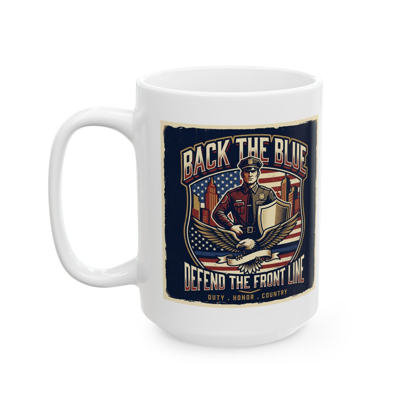 Back the Blue Ceramic Mug (11oz, 15oz)