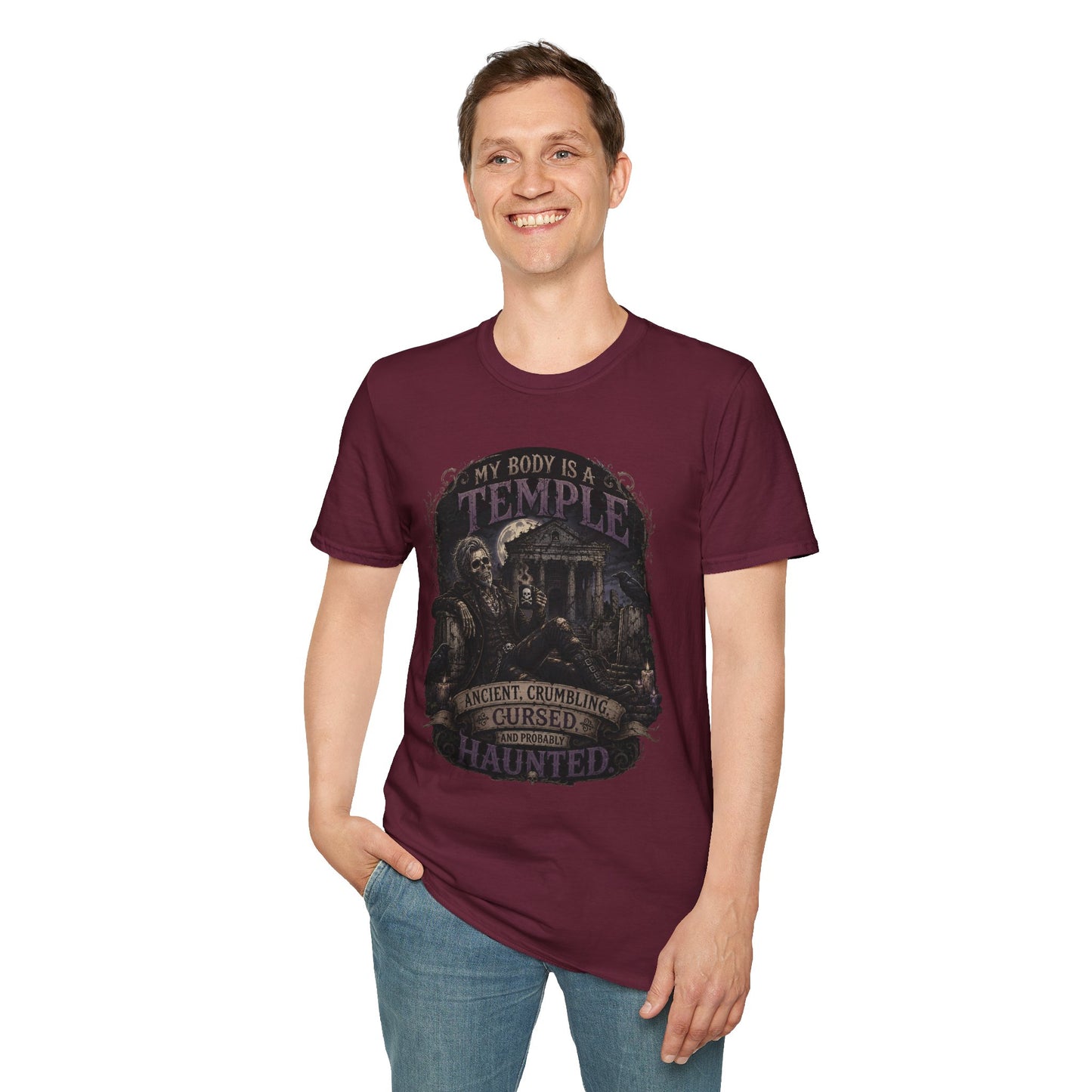 Body a Temple - Male Unisex Softstyle T-Shirt