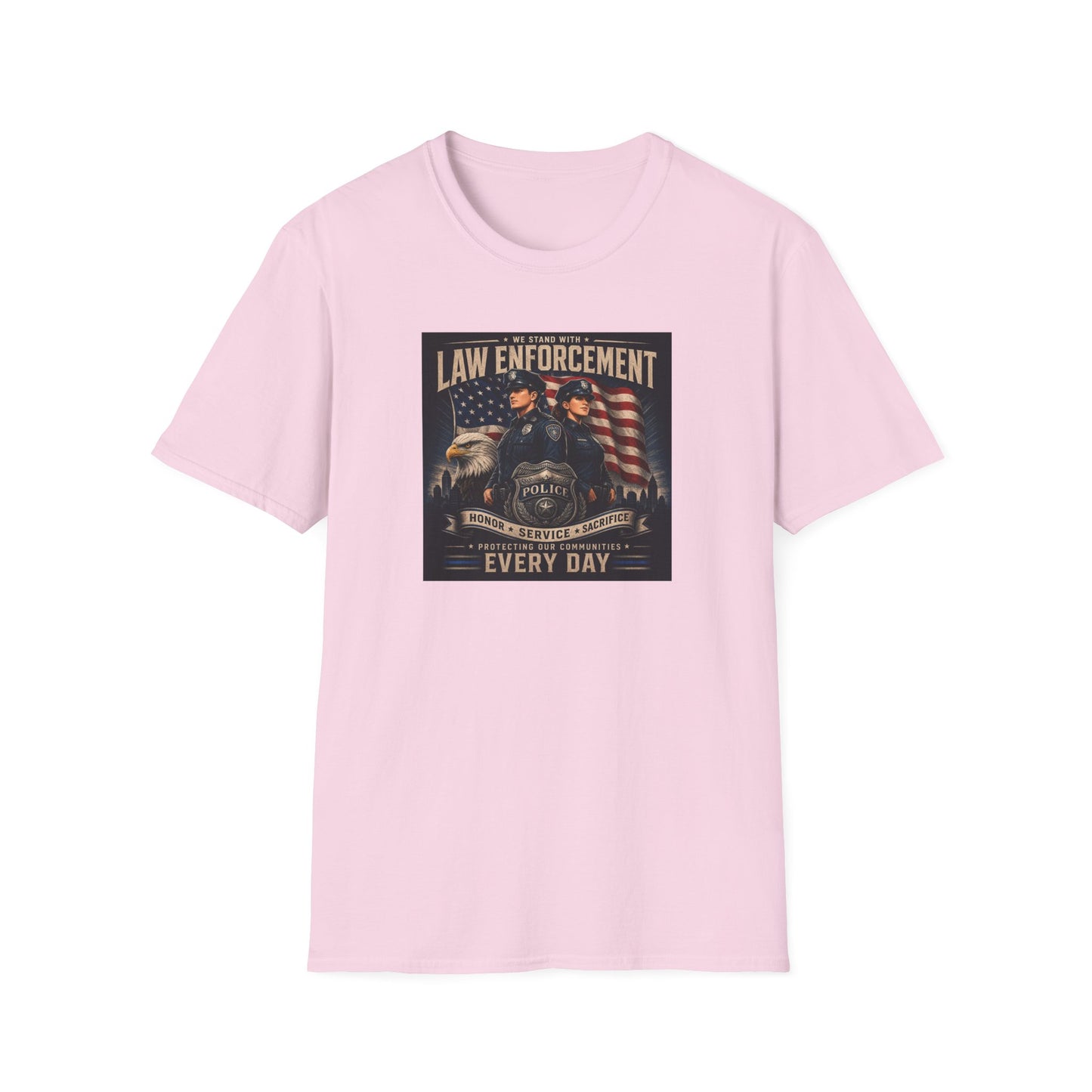 Support Law Enforcement Unisex Softstyle T-Shirt