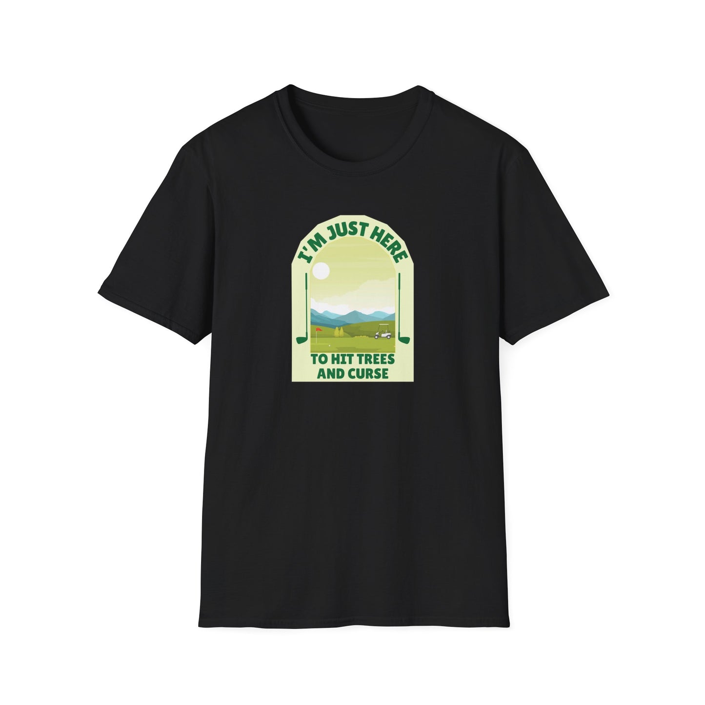 Golf: Hitting Trees & Cursing Unisex Softstyle T-Shirt
