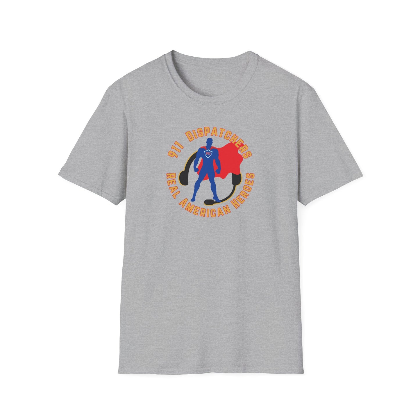 911 Dispatcher Real American Hero - Male Unisex Softstyle T-Shirt