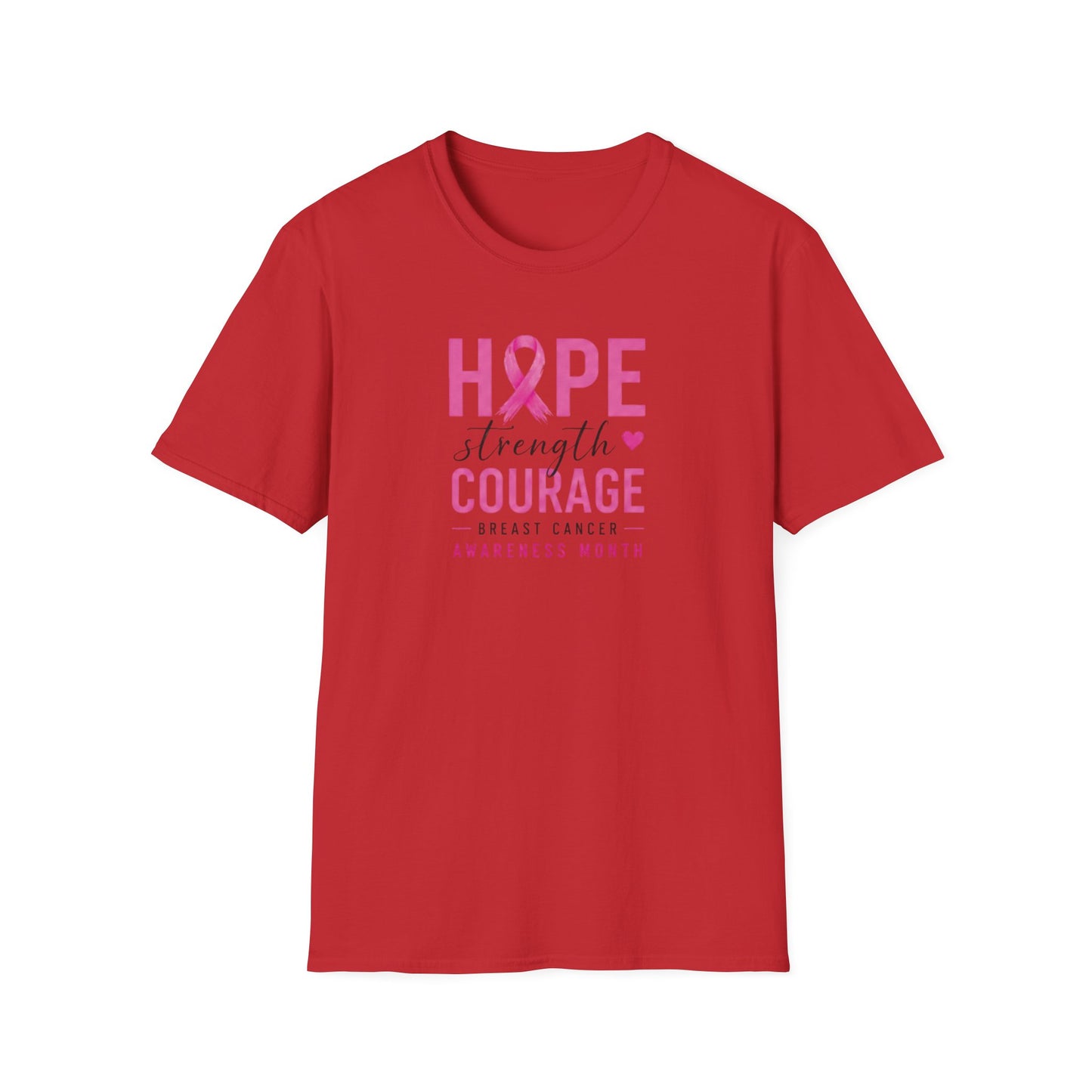 Hope Strength Courage  Unisex Softstyle T-Shirt