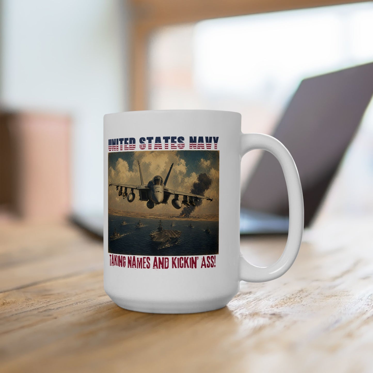 U.S. Navy Kickin' A$$ Ceramic Mug (11oz, 15oz)